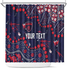 Personalized Melbourne Demons Shower Curtain Aboriginal Pattern with Graffiti Style