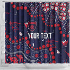 Personalized Melbourne Demons Shower Curtain Aboriginal Pattern with Graffiti Style