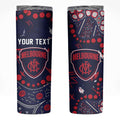 Personalized Melbourne Demons Skinny Tumbler Aboriginal Pattern with Graffiti Style