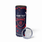 Personalized Melbourne Demons Skinny Tumbler Aboriginal Pattern with Graffiti Style