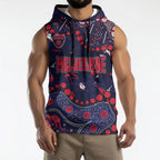 Personalized Melbourne Demons Sleeveless Hoodie Aboriginal Pattern with Graffiti Style
