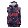 Personalized Melbourne Demons Sleeveless Zip Hoodie Aboriginal Pattern with Graffiti Style