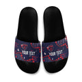 Personalized Melbourne Demons Slide Sandals Aboriginal Pattern with Graffiti Style