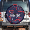 Personalized Melbourne Demons Spare Tire Cover Aboriginal Pattern with Graffiti Style