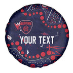 Personalized Melbourne Demons Spare Tire Cover Aboriginal Pattern with Graffiti Style