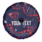 Personalized Melbourne Demons Spare Tire Cover Aboriginal Pattern with Graffiti Style