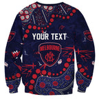 Personalized Melbourne Demons Sweatshirt Aboriginal Pattern with Graffiti Style