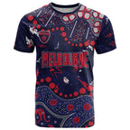 Personalized Melbourne Demons T Shirt Aboriginal Pattern with Graffiti Style