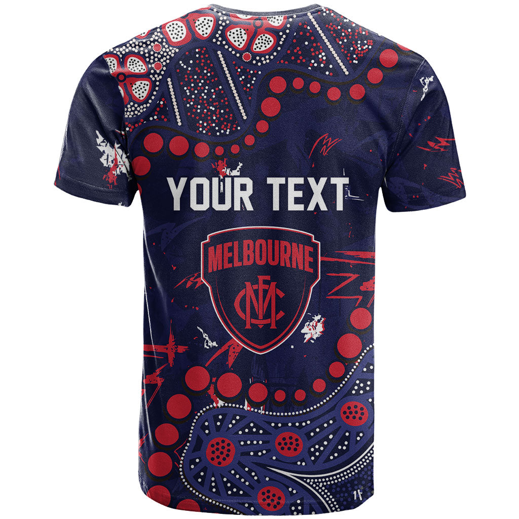 Personalized Melbourne Demons T Shirt Aboriginal Pattern with Graffiti Style