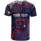 Personalized Melbourne Demons T Shirt Aboriginal Pattern with Graffiti Style