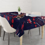 Personalized Melbourne Demons Tablecloth Aboriginal Pattern with Graffiti Style
