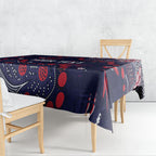 Personalized Melbourne Demons Tablecloth Aboriginal Pattern with Graffiti Style