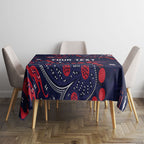 Personalized Melbourne Demons Tablecloth Aboriginal Pattern with Graffiti Style