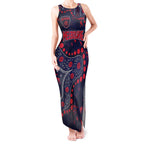 Personalized Melbourne Demons Tank Maxi Dress Aboriginal Pattern with Graffiti Style