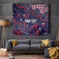 Personalized Melbourne Demons Tapestry Aboriginal Pattern with Graffiti Style