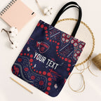 Personalized Melbourne Demons Tote Bag Aboriginal Pattern with Graffiti Style