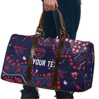 Personalized Melbourne Demons Travel Bag Aboriginal Pattern with Graffiti Style