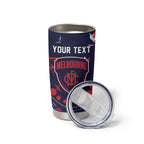 Personalized Melbourne Demons Tumbler Cup Aboriginal Pattern with Graffiti Style