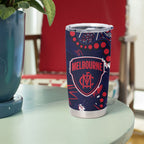 Personalized Melbourne Demons Tumbler Cup Aboriginal Pattern with Graffiti Style