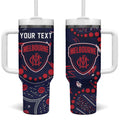 Personalized Melbourne Demons Tumbler With Handle Aboriginal Pattern with Graffiti Style