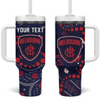 Personalized Melbourne Demons Tumbler With Handle Aboriginal Pattern with Graffiti Style