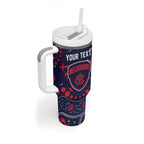 Personalized Melbourne Demons Tumbler With Handle Aboriginal Pattern with Graffiti Style