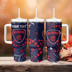 Personalized Melbourne Demons Tumbler With Handle Aboriginal Pattern with Graffiti Style