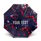 Personalized Melbourne Demons Umbrella Aboriginal Pattern with Graffiti Style