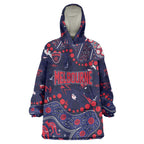 Personalized Melbourne Demons Wearable Blanket Hoodie Aboriginal Pattern with Graffiti Style
