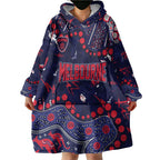 Personalized Melbourne Demons Wearable Blanket Hoodie Aboriginal Pattern with Graffiti Style