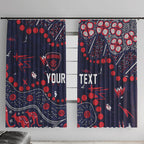 Personalized Melbourne Demons Window Curtain Aboriginal Pattern with Graffiti Style