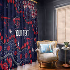 Personalized Melbourne Demons Window Curtain Aboriginal Pattern with Graffiti Style