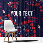 Personalized Melbourne Demons Window Curtain Aboriginal Pattern with Graffiti Style