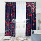 Personalized Melbourne Demons Window Curtain Aboriginal Pattern with Graffiti Style