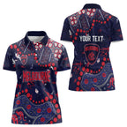 Personalized Melbourne Demons Women Polo Shirt Aboriginal Pattern with Graffiti Style