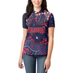 Personalized Melbourne Demons Women Polo Shirt Aboriginal Pattern with Graffiti Style