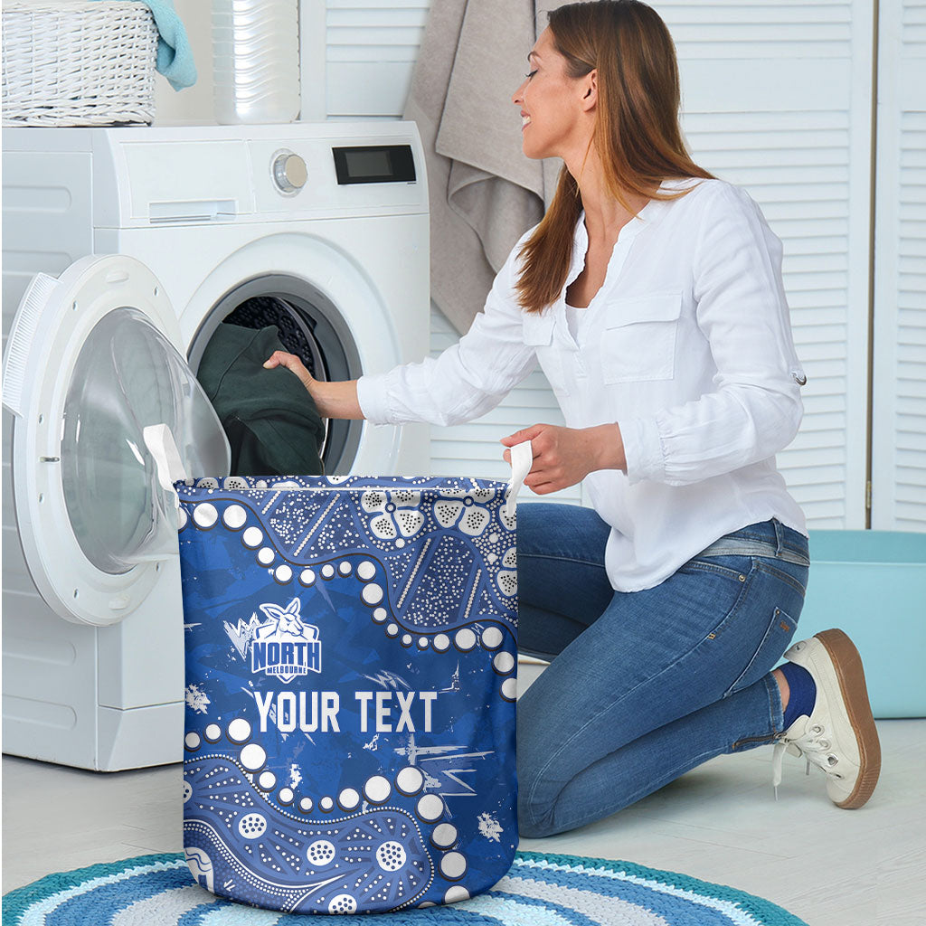 Personalized North Melbourne Kangaroos Laundry Basket Aboriginal Pattern with Graffiti Style