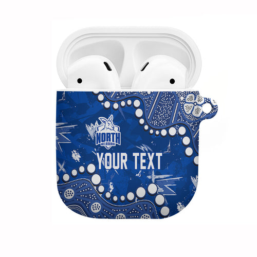 Personalized North Melbourne Kangaroos AirPods Case Aboriginal Pattern with Graffiti Style