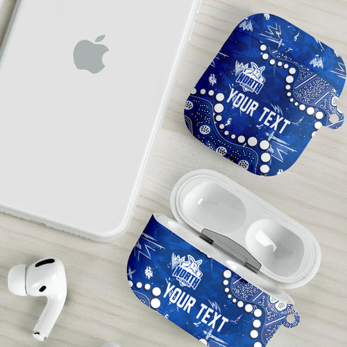 Personalized North Melbourne Kangaroos AirPods Case Aboriginal Pattern with Graffiti Style