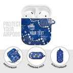 Personalized North Melbourne Kangaroos AirPods Case Aboriginal Pattern with Graffiti Style