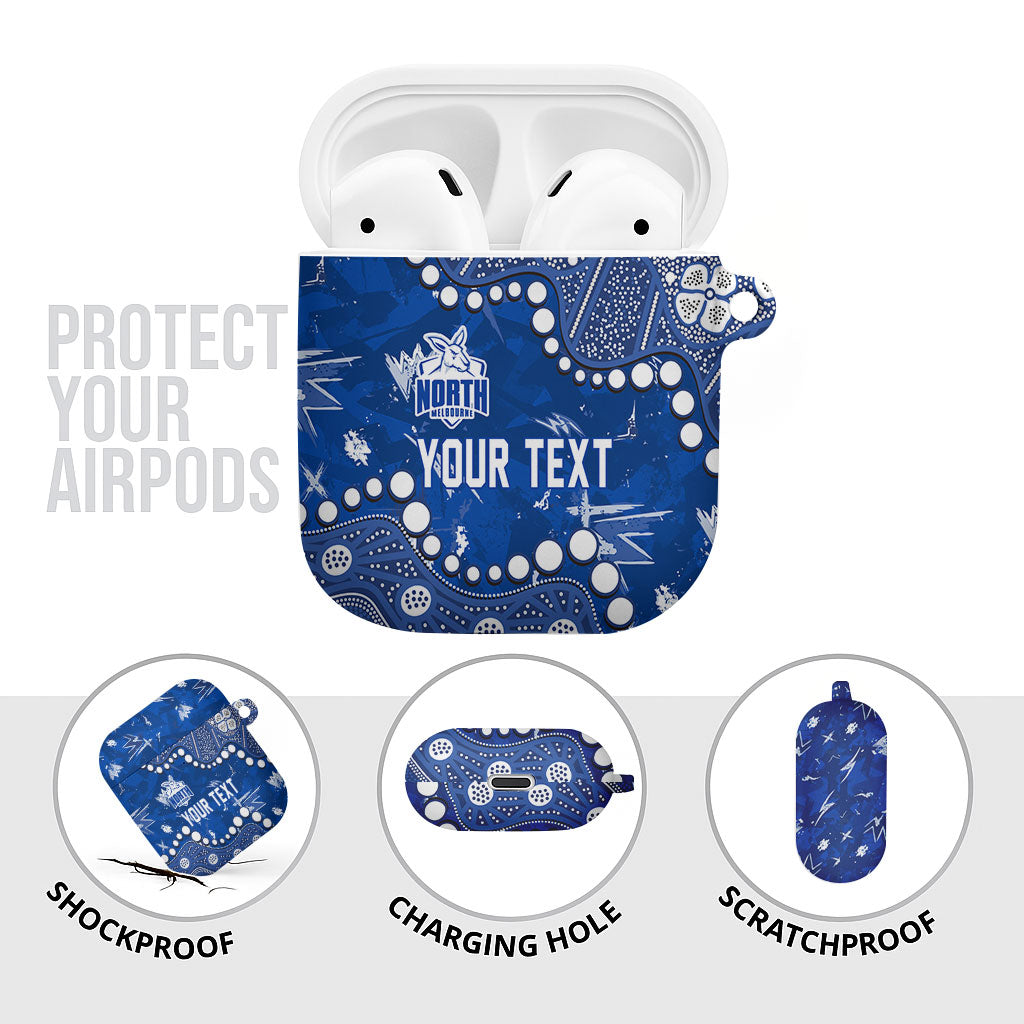 Personalized North Melbourne Kangaroos AirPods Case Aboriginal Pattern with Graffiti Style