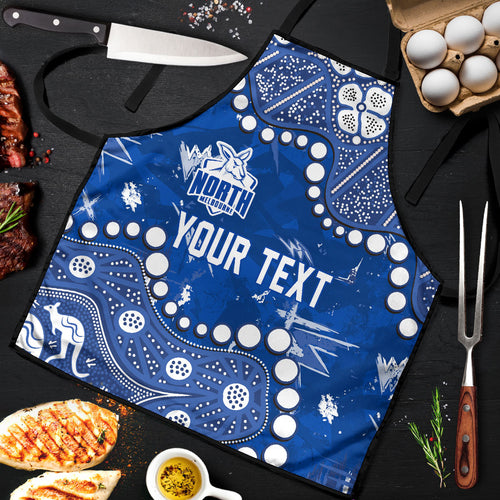 Personalized North Melbourne Kangaroos Apron Aboriginal Pattern with Graffiti Style