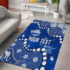 Personalized North Melbourne Kangaroos Area Rug Aboriginal Pattern with Graffiti Style