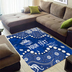 Personalized North Melbourne Kangaroos Area Rug Aboriginal Pattern with Graffiti Style