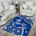 Personalized North Melbourne Kangaroos Area Rug Aboriginal Pattern with Graffiti Style