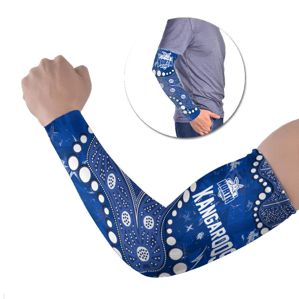 Personalized North Melbourne Kangaroos Arm Sleeves Aboriginal Pattern with Graffiti Style