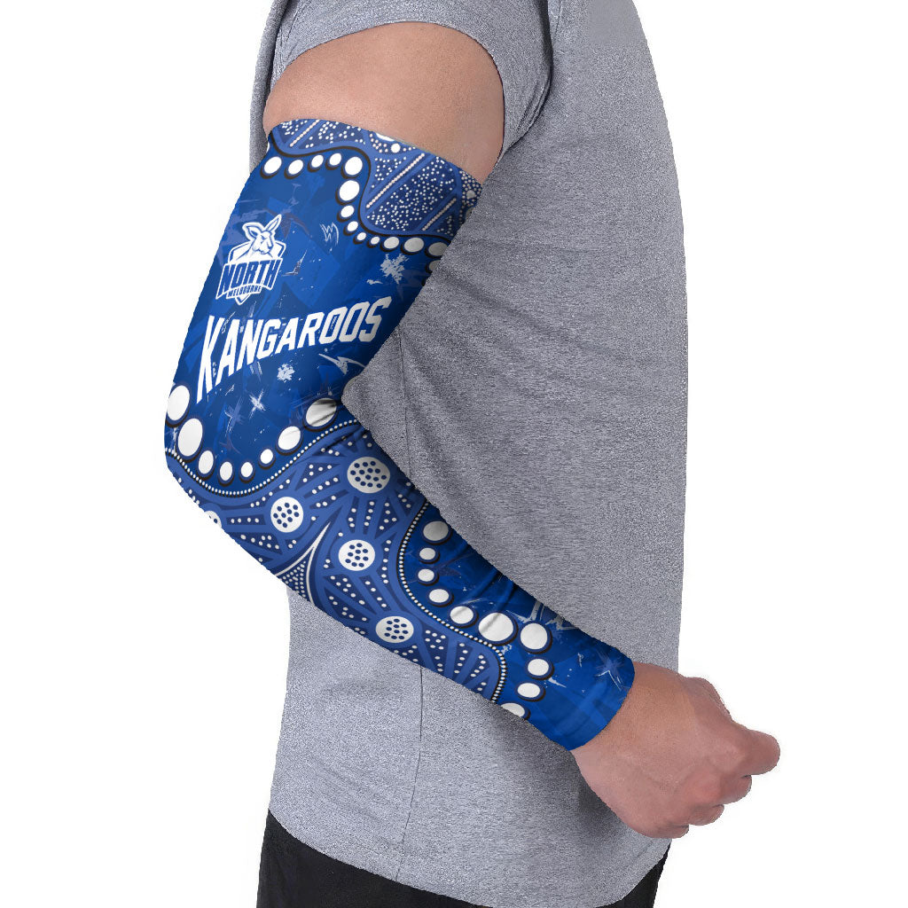 Personalized North Melbourne Kangaroos Arm Sleeves Aboriginal Pattern with Graffiti Style