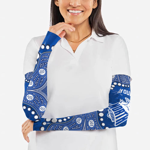 Personalized North Melbourne Kangaroos Arm Sleeves Aboriginal Pattern with Graffiti Style