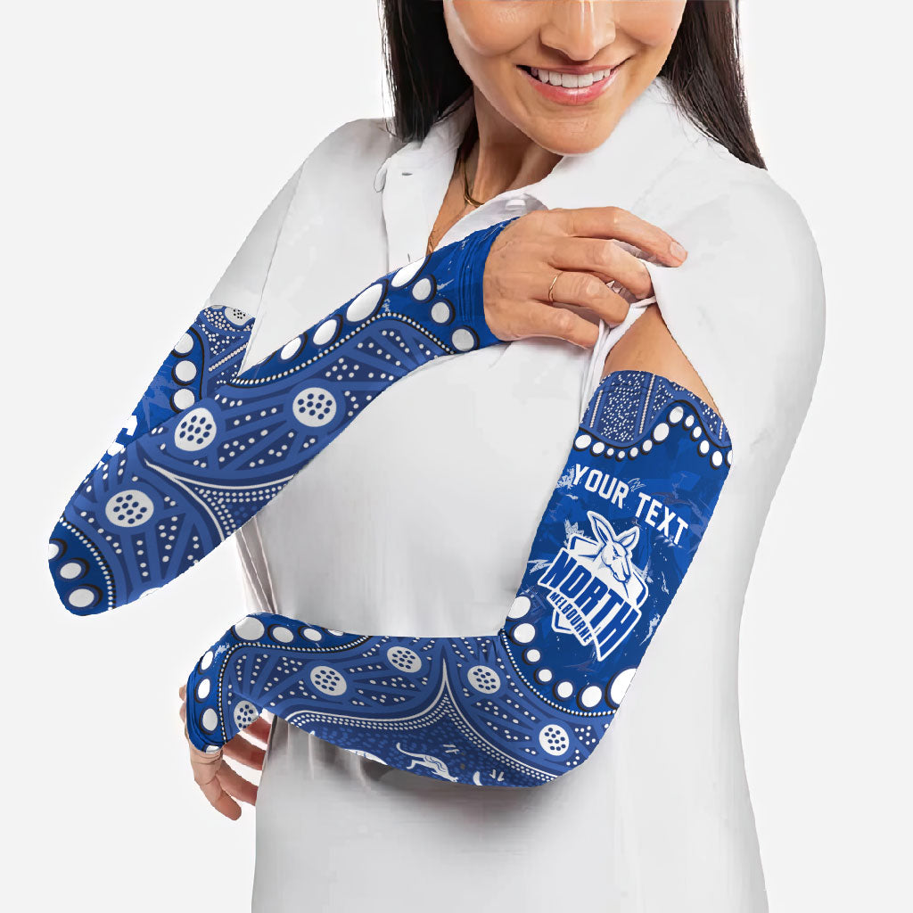 Personalized North Melbourne Kangaroos Arm Sleeves Aboriginal Pattern with Graffiti Style