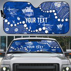 Personalized North Melbourne Kangaroos Auto Sun Shade Aboriginal Pattern with Graffiti Style